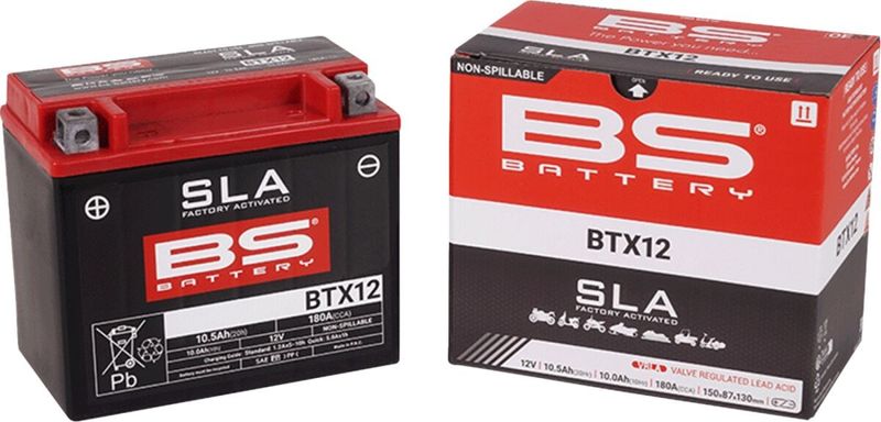 Batteri BS Battery SLA Factory- Activated AGM 180 BTX12
