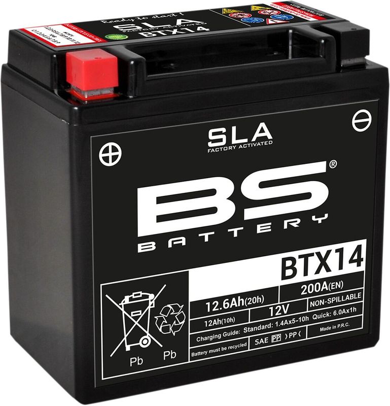 Batteri BS Battery SLA Factory- Activated AGM 200 BTX14