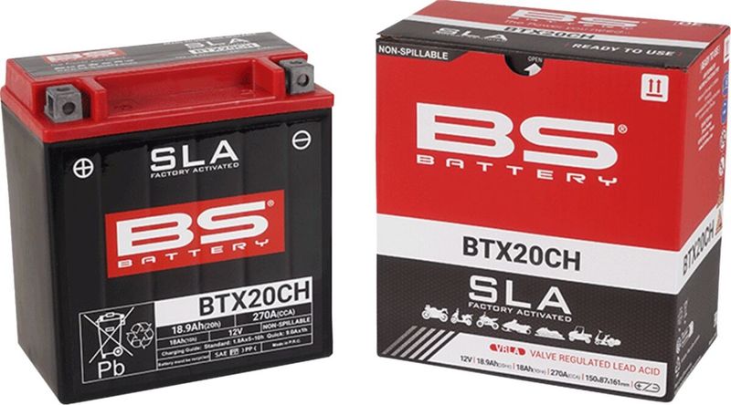 Batteri BS Battery SLA Factory- Activated AGM 270 BTX20CH