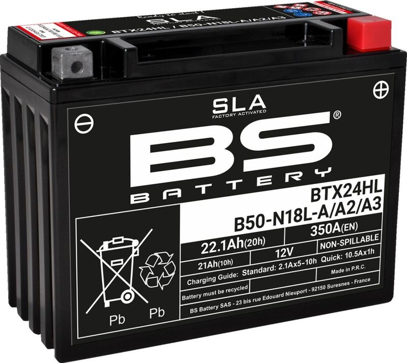 Batteri BS Battery SLA Factory- Activated AGM 350 BTX24HL