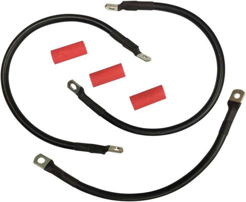 Batterikabelsats Drag Specialties svart FXR 82-88
