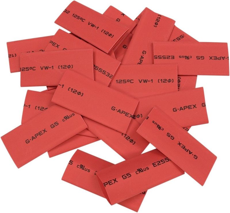 Tube Heat Shrink Red 25pk
