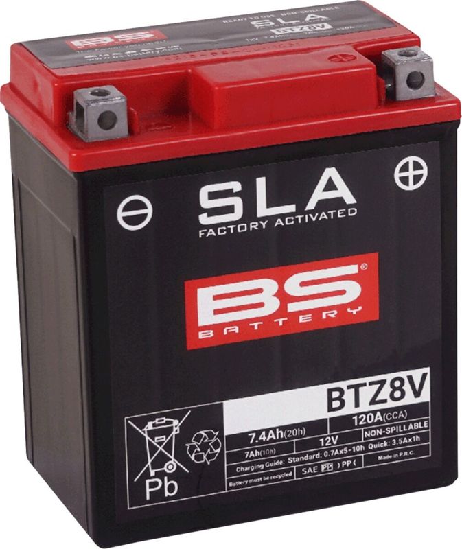 Batteri BS Battery SLA Factory- Activated AGM BTZ8V