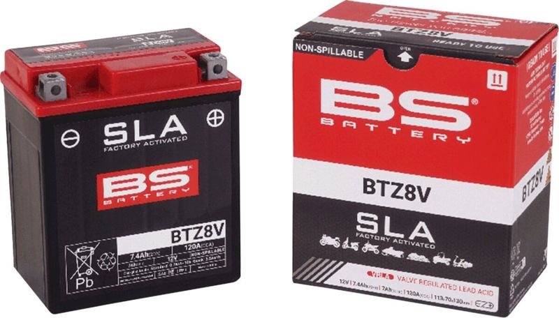 Batteri BS Battery SLA Factory- Activated AGM BTZ8V