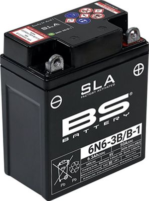 Batteri BS Battery SLA Factory-Activated AGM Maintenance-Free 6N6-3B/B-1