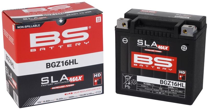 Batteri BS Battery SLA MAX Factory- Activated Sla-max BGZ16HL