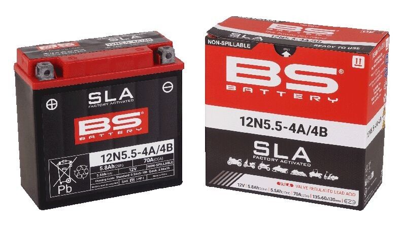 Batteri BS Battery Maintenance-Free 12N5.5-4A/4B