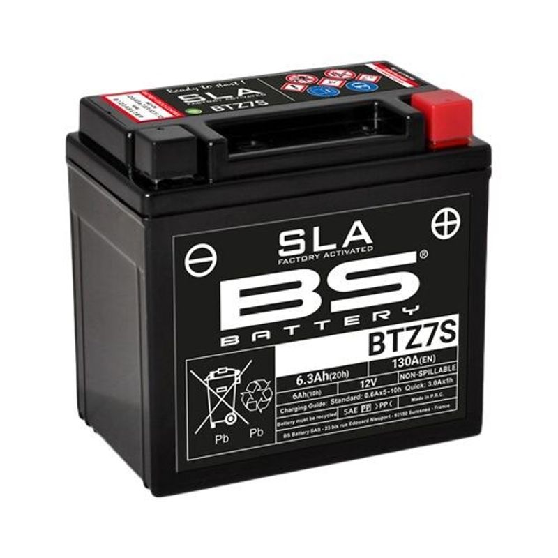 Batteri BS Battery SLA Factory-Activated AGM Maintenance-Free BTZ7S
