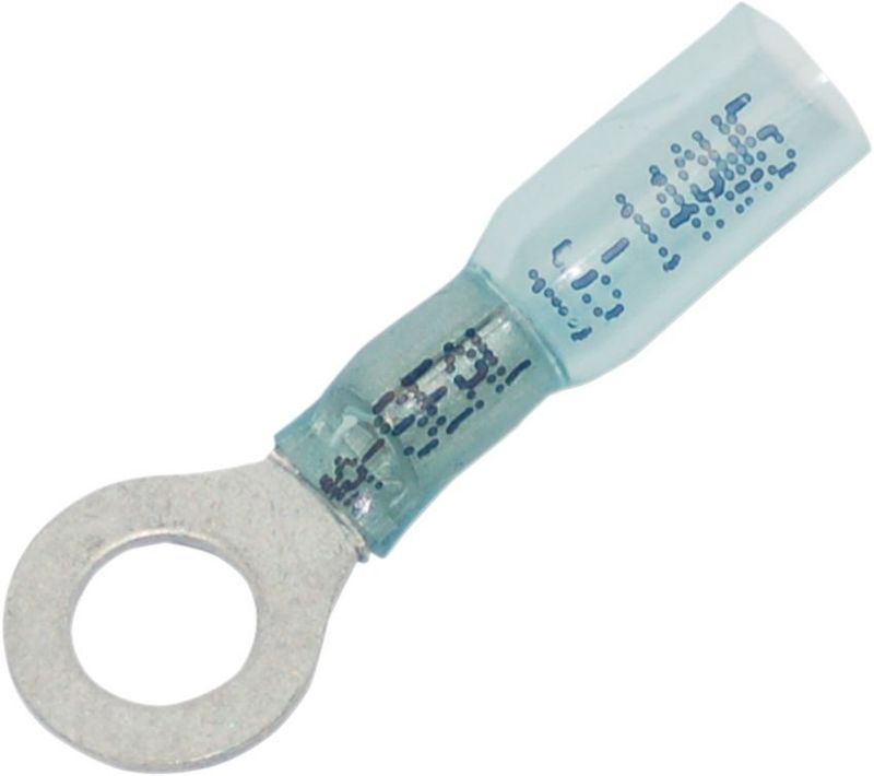Ringkabelskor 1/4" Namz 14-16 gauge (1,3-1,6mm) med krympslang (25-pack)
