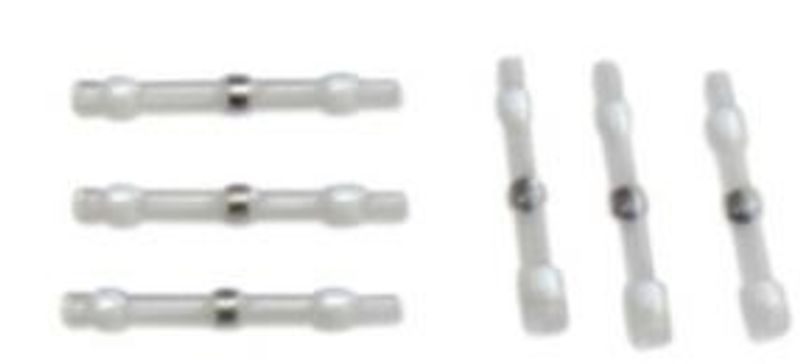 Lödhylsor med krympslang K&S AWG 26-24 vit (6 st)