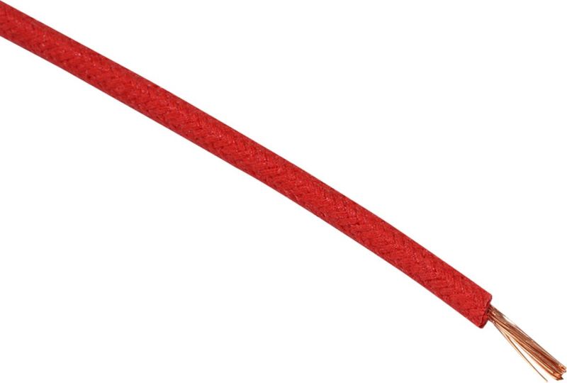 Kabel Namz 16 Gauge Cloth flätad röd