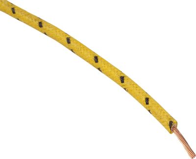 Kabel Namz 16 Gauge Cloth flätad gul svart