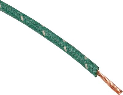 Kabel Namz 16 Gauge Cloth flätad grön vit