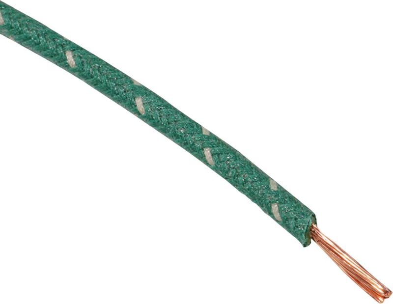Kabel Namz 16 Gauge Cloth flätad grön vit