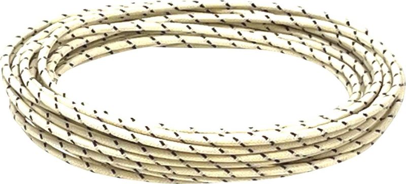 Kabel Namz 16 Gauge Cloth flätad vit svart