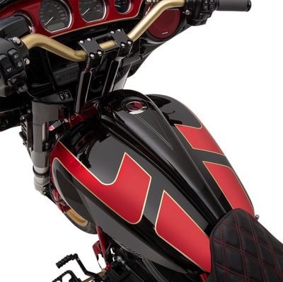 Tankpanel Paul Yaffe 6 Gallon Tank stål Touring 08-24, Trike 14-21 standard