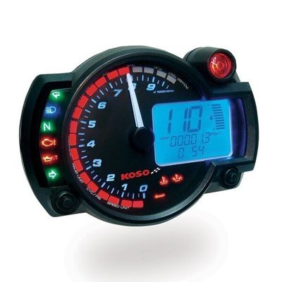 Hastighetsmätare Koso North America Rx2N Gp-Style Speedometers svart blå