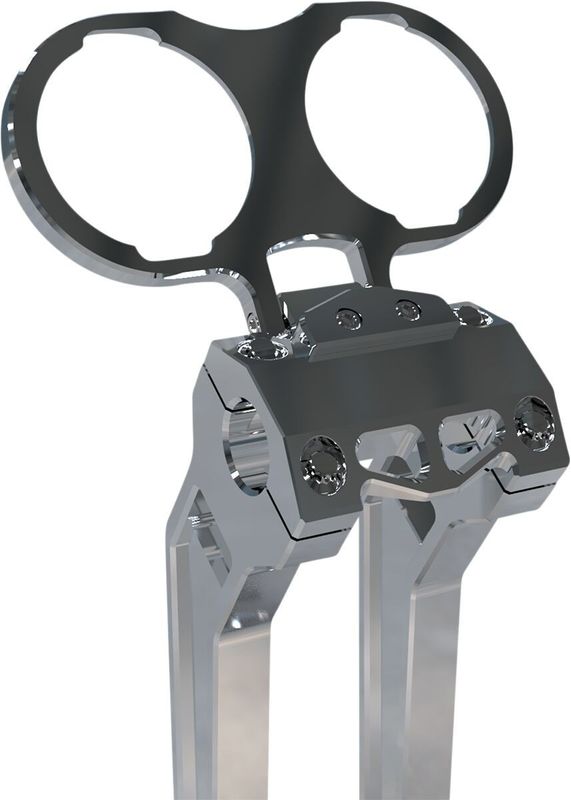 Fäste mätare LA Choppers Risers dubbel H-D 99-21 obehandlad