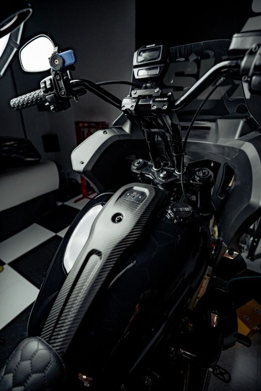 Tankpanel Slyfox Softail 22-24 kolfiber blank