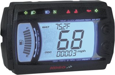 Hastighetsmätare Koso North America XR-SR Multifunction svart