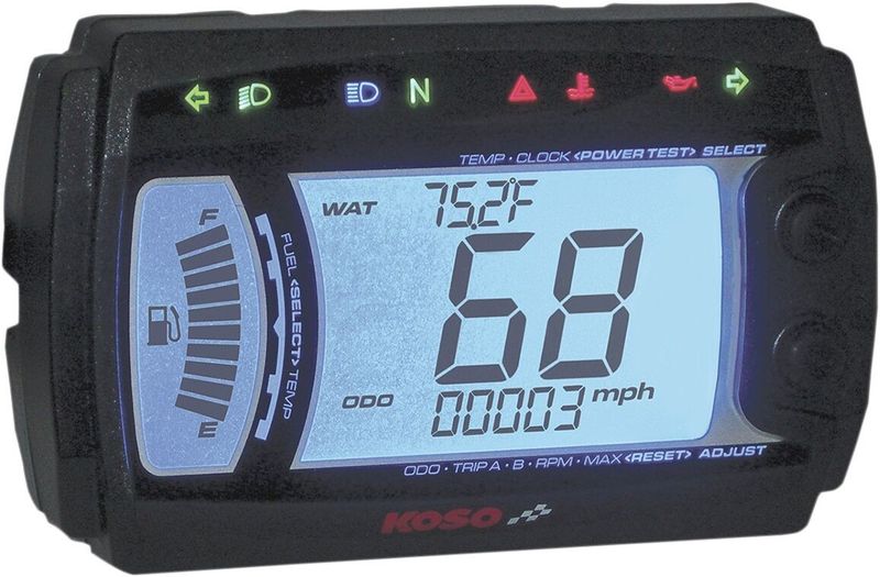 Hastighetsmätare Koso North America XR-SR Multifunction svart