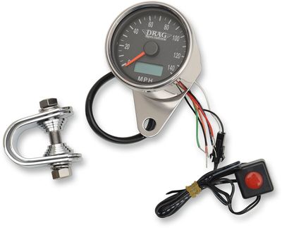 Hastighetsmätare Drag Specialties Programmable Odometer Tripmeter 2.37BLK 2.4 polerad svar