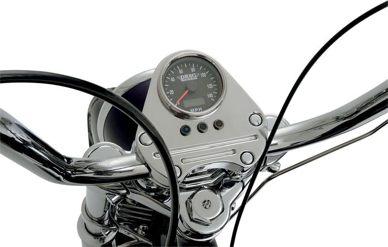 Hastighetsmätare Drag Specialties Programmable Odometer Tripmeter 2.37BLK 2.4 polerad svar