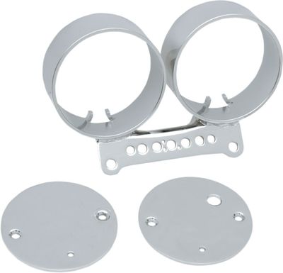 Fäste mätare Drag Specialties Dble dubbel krom Sportster 95-11, Dyna 95-05