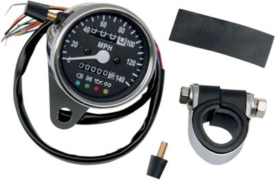 Hastighetsmätare Drag Specialties Indicators 2240 60 2.4 LED krom svart