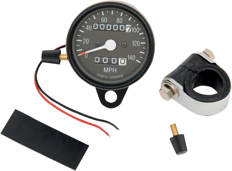 Hastighetsmätare Drag Specialties 1 Trip-meter 2.4 svart