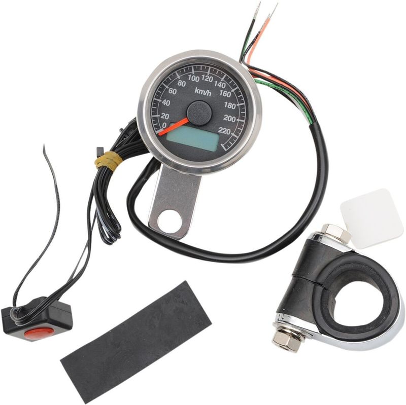 Hastighetsmätare Drag Specialties Programmable Odometer Tripmeter svart