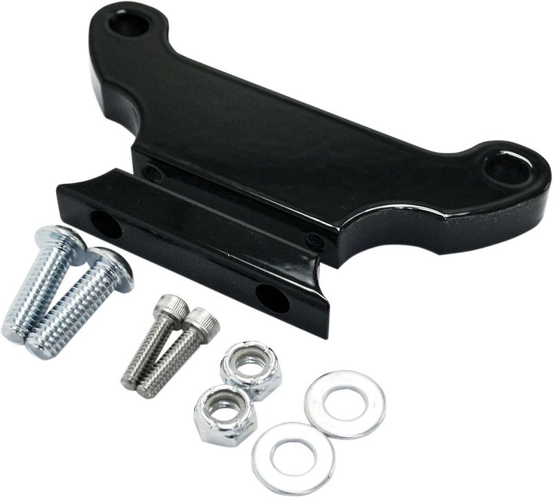 Monteringssats mätare LA Choppers T-Bar blank svart aluminium H-D 79-18