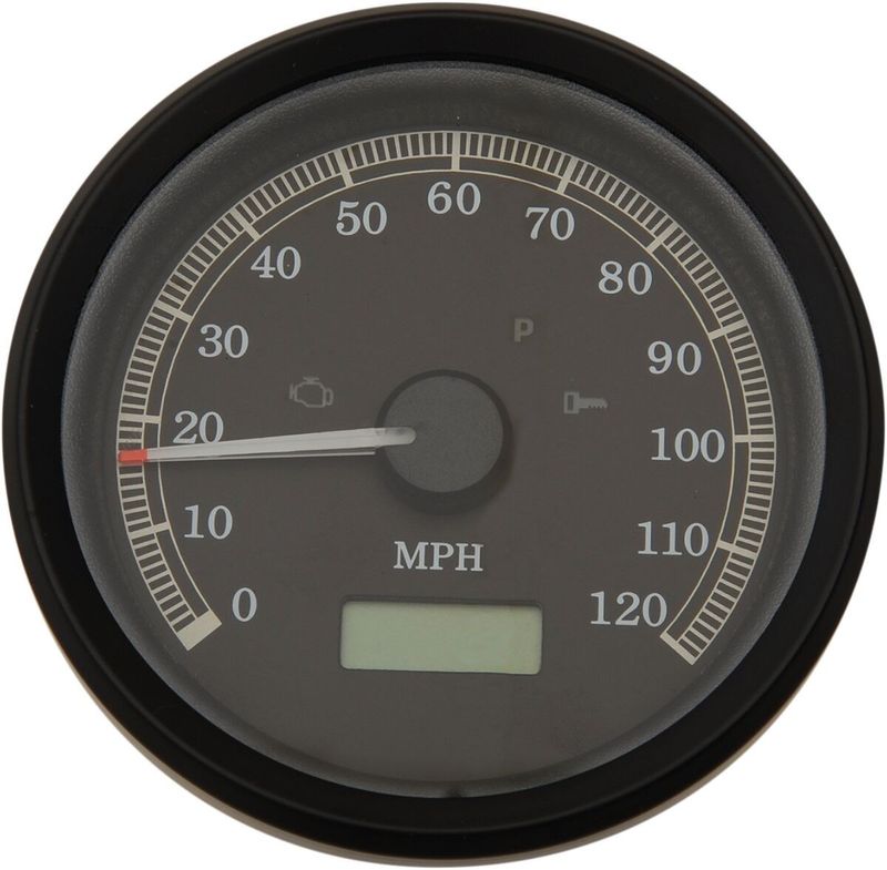 Hastighetsmätare Drag Specialties Programmable 3-3/8" svart Sportster 99-03, Dyna 99-03 T21-69A3BBDS