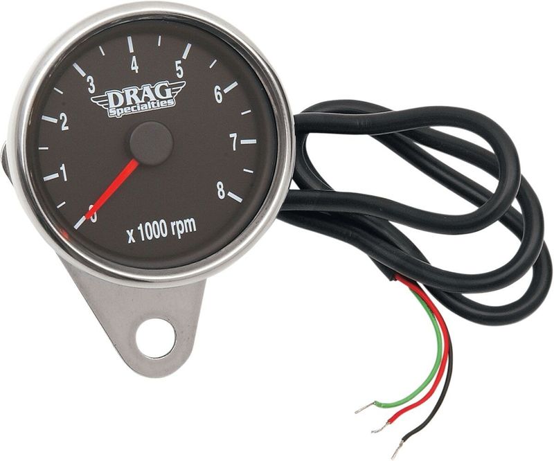 Varvräknare Drag Specialties 8000 2.4 LED krom/svart/röd