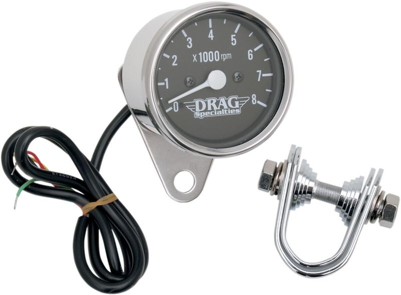 Varvräknare Drag Specialties 2.4 LED krom svart vit