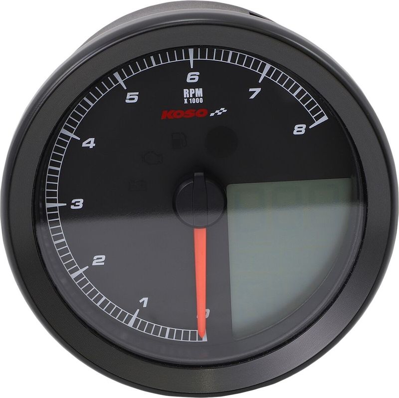 Varvräknare hastighetsmätare Koso North America HD-04 svart Sportster 04-13, Dyna 04-11