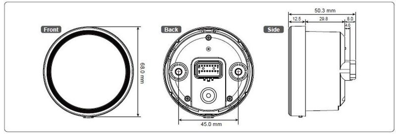 Hastighetsmätare Koso D60 TNT-05