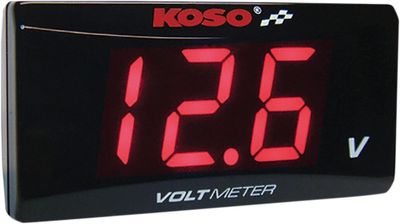 Voltmätare Koso Super-Slim universal röd