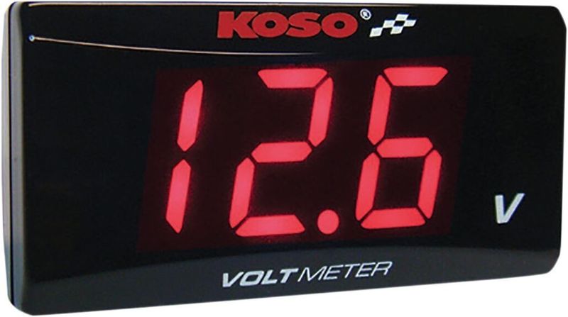 Voltmätare Koso Super-Slim universal röd