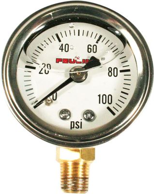 Oljetrycksmätare Feuling 100PSI vit universal 9040