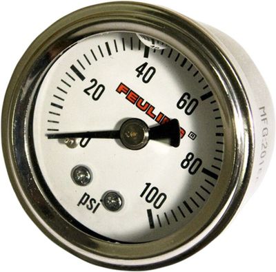 Oljetrycksmätare Feuling 100PSI vit universal 9042