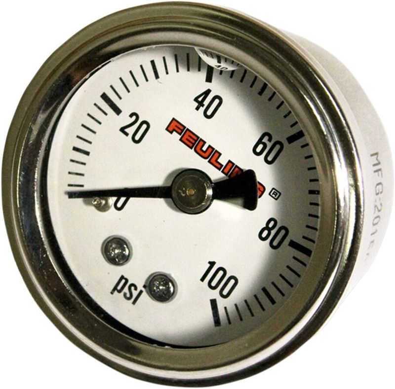 Oljetrycksmätare Feuling 100PSI vit universal 9042