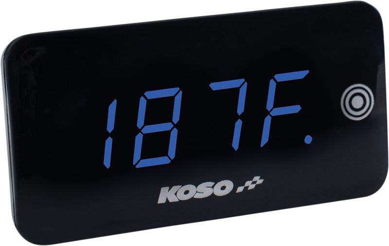 Volt- och temperaturmätare digital Koso North America Super Slim pekskärm blå