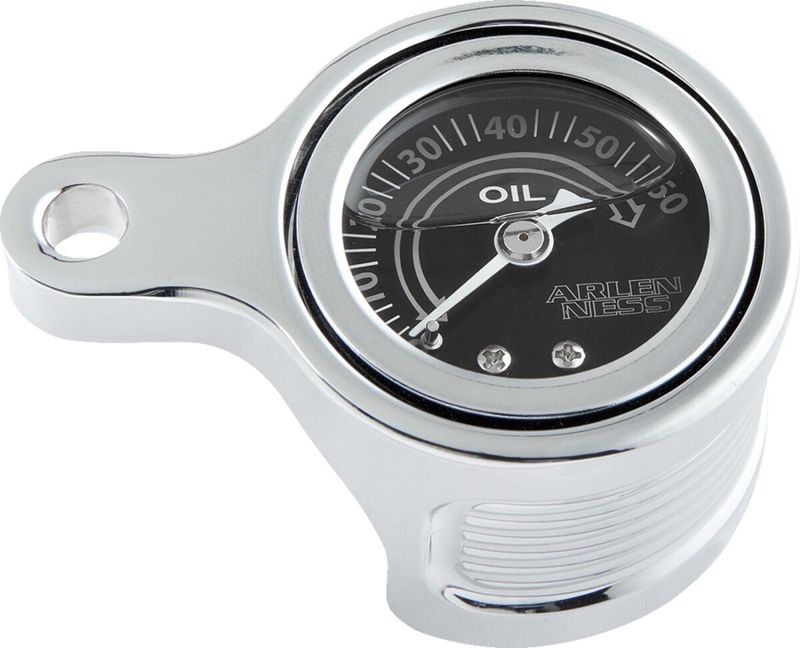Oljetrycksmätare Arlen Ness Method krom Softail, 17-24 Touring 18-26