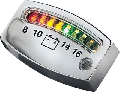 Mätare batteri Kuryakyn LED krom