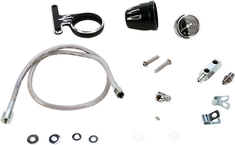 Oljetrycksmätare Arlen Ness svart Sportster 93-22