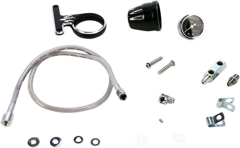 Oljetrycksmätare Arlen Ness svart Sportster 93-22