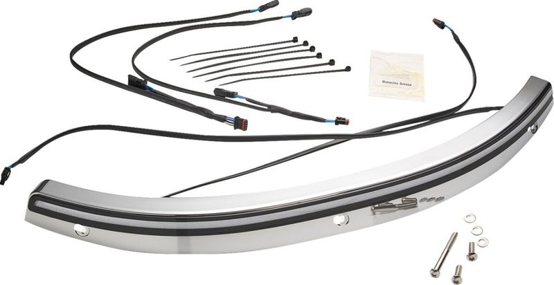 List vindruta Ciro Solaire Skyline LED Touring 14-24, Trike 14-19 krom