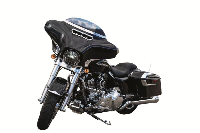 List vindruta Kuryakyn Fairing stål slät H-D 14-24 krom