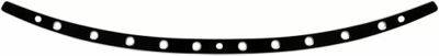 List vindruta Memphis Shades Holes rostfri svart Touring 14-24, Trike 14-21